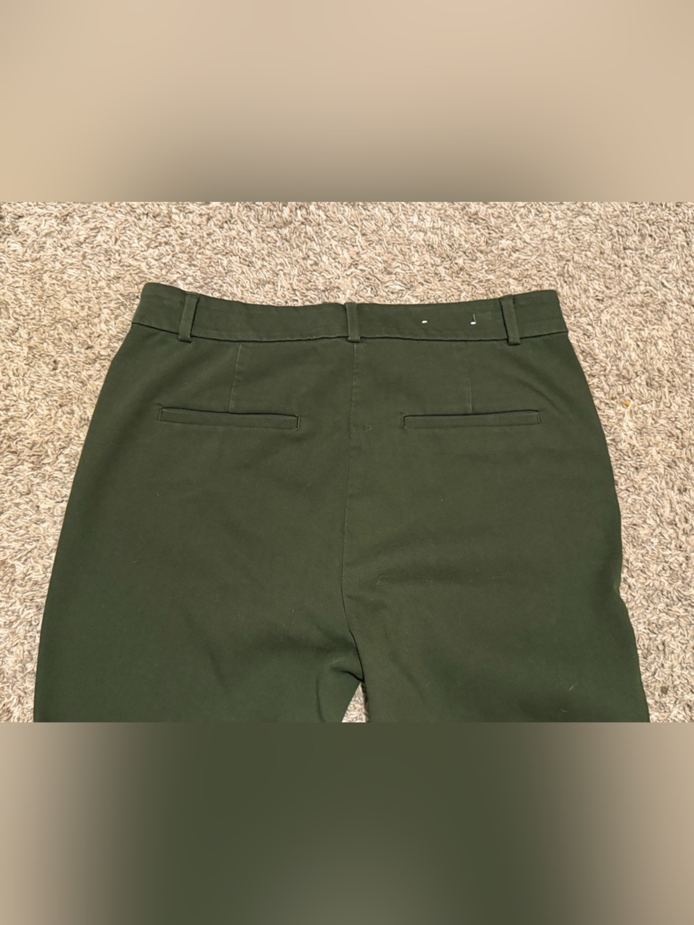 LOFT Olive Green Tailored Dress Pants - Picture 2 of 5
